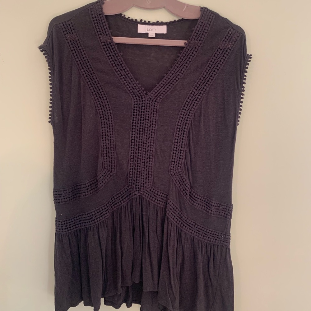 Casual Gray Tunic Top